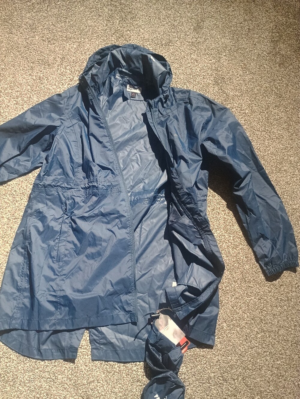 33,000ft Adult Navy Windbreaker Jacket with Hood